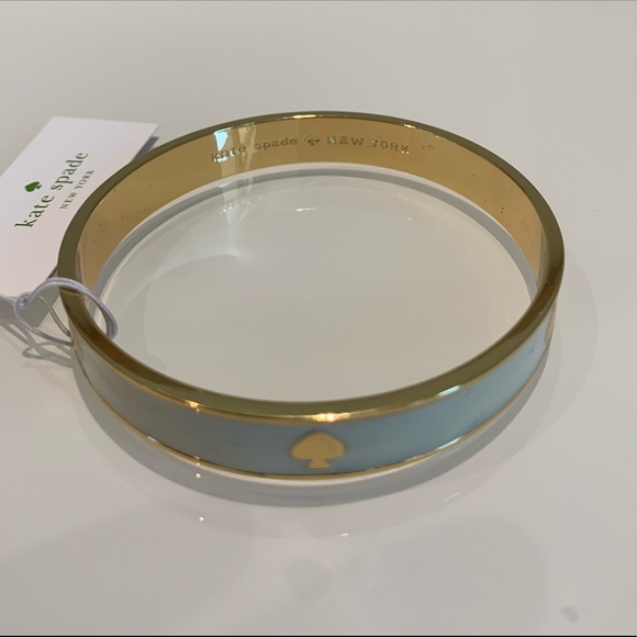 NWT Kate Spade White Enamel Bangle Bracelet - Picture 3 of 4